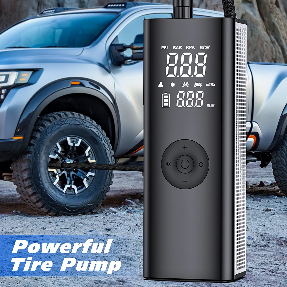 Wireless Tyre Air Pump Portable Car Air Compressor